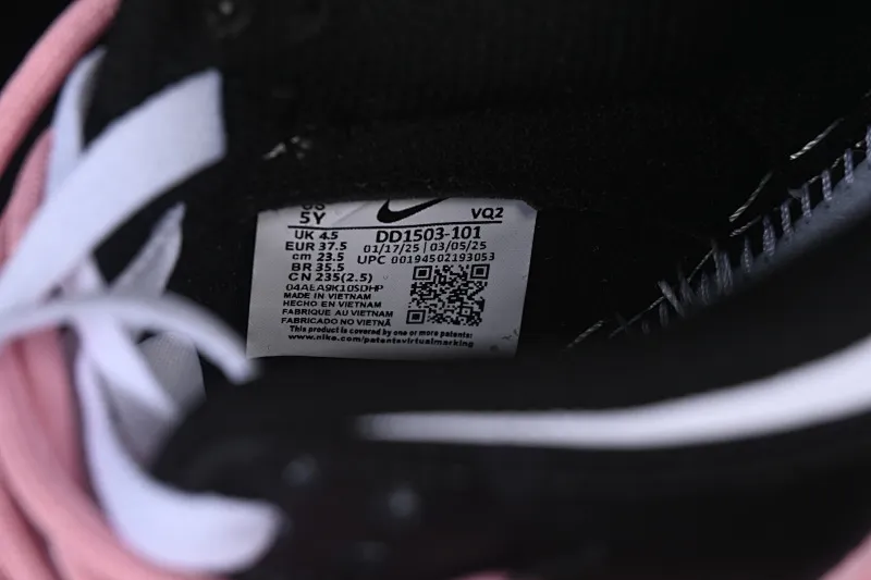 All categories Nk SB Dunk Series Nk SB Dunk Low High-end customized low-top sneakers Nike SB Dunk Low Cat claw black powder Deconstructed strap casual sneakers DD1503-101